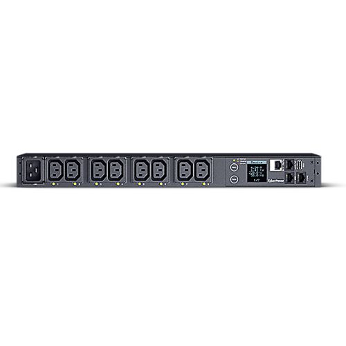 CyberPower PDU81005 Switched Metered-by-Outlet Power Distribution Unit, 1U Rackmount, 1x IEC C20 Input, 8 Outlets, Real-Time Local/Remote Monitoring & Switching, LCD Display - PC Gear UK