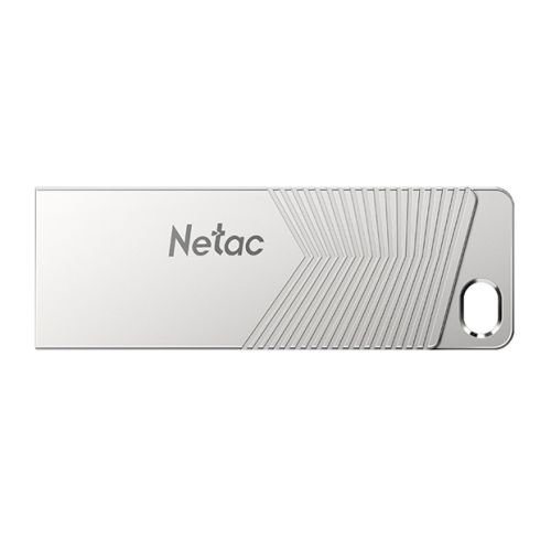 Netac 128GB UM1 USB 3.2 Memory Pen, Zinc Alloy Casing, Key Ring, Pearl Nickel Colour - PC Gear UK