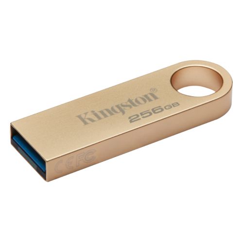 Kingston 256GB DataTraveler SE9 G3 Memory Pen, USB 3.2 Gen1 Type-A, Metal Gold Casing - PC Gear UK