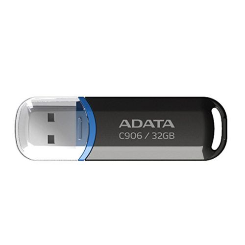 ADATA 32GB C906 USB 2.0 Memory Pen, Compact, Black & Blue - PC Gear UK