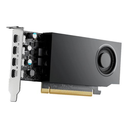 PNY RTXA400 Professional Graphics Card, 4GB DDR6, 4 miniDP 1.4, 768 CUDA Cores, Low Profile (Bracket Included), OEM (Brown Box) - PC Gear UK