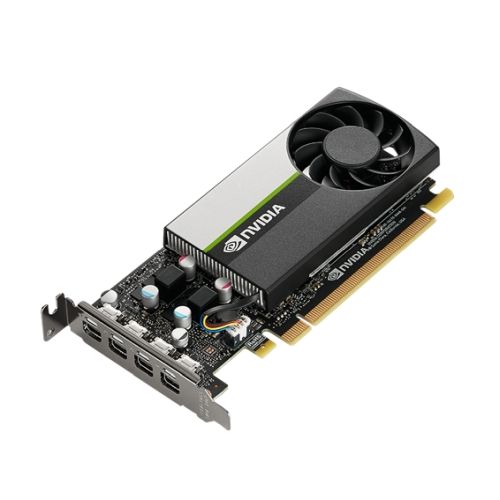 PNY T1000 Professional Graphics Card, 4GB DDR6, 896 Cores, 4 miniDP 1.4, Low Profile (Bracket Included), OEM (Brown Box) - PC Gear UK