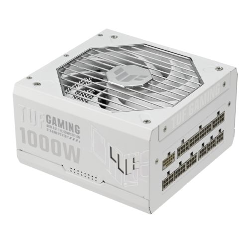 Asus 1000W TUF Gaming Gold PSU, Fully Modular, 80+ Gold, Double Ball Bearing Fan, ATX 3.1, PCIe 5.1, White - PC Gear UK
