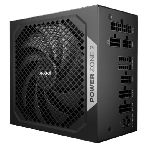 Be Quiet! 1000W Power Zone 2 PSU, Fully Modular, 80+ Platinum, Cybenetics Platinum, Semi-Passive Zero-RPM Cooling, ATX 3.1, PCIe 5.1 - PC Gear UK