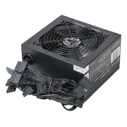 Vida Lite 500W ATX PSU, Fluid Dynamic Ultra-Quiet Fan, Flat Black Cables, Power Lead Not Included, Black