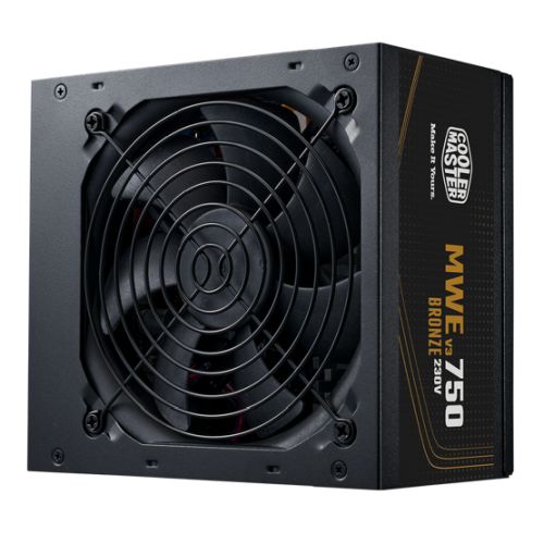 Cooler Master 750W MWE Bronze V3 230V ATX 3.1 PSU, Fully Wired, HDB Bearing Fan, 80+ Bronze - PC Gear UK