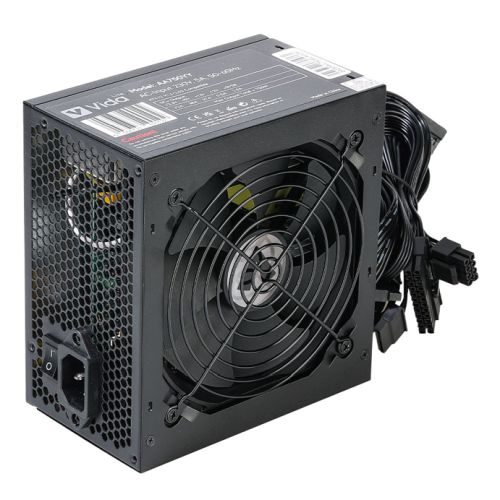 Vida Lite 750W ATX PSU, Fluid Dynamic Ultra-Quiet Fan, PCIe, Flat Black Cables, Power Lead Not Included, Black - PC Gear UK