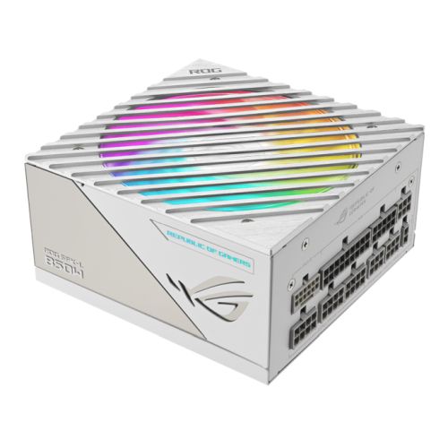 Asus 850W ROG LOKI SFX-L Platinum White Edition PSU, Small Form Factor, Fully Modular, 80+ Platinum, ATX 3.0, PCIe 5.0, RGB, ATX-to- SFX Bracket - PC Gear UK