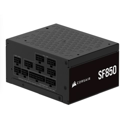 Corsair 850W SF Series SF850 SFX PSU, Fully Modular, 80+ Platinum, Fluid Dynamic Fan, ATX 3.1, PCIe 5.1, SFX-to-ATX Bracket - PC Gear UK