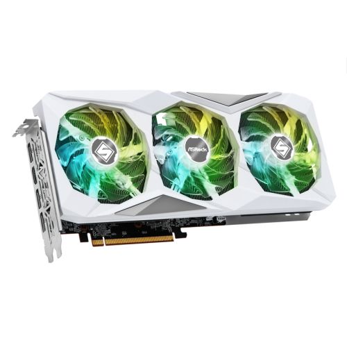 Asrock RX7600 Steel Legend 8GB OC, PCIe4, 8GB DDR6, HDMI, 3 DP, 2725MHz Clock, Overclocked, RGB, White - PC Gear UK