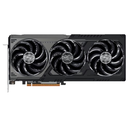 Asrock RX9070 XT Steel Legend Dark 16GB, PCIe5, 16GB DDR6, HDMI, 3 DP, 2970MHz Clock, RGB Lighting - PC Gear UK