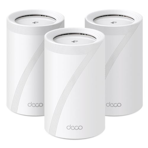TP-LINK (DECO BE65) BE9300 Tri-Band Whole Home Mesh Wi-Fi 7 System, 3 Pack, 4x 2.5G Ports, MLO, Wireless/Wired Combined Backhaul - PC Gear UK