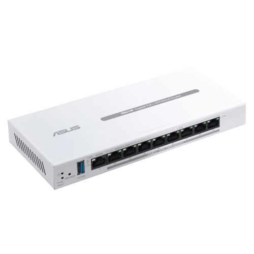 Asus (ExpertWiFi EBG19P) Gigabit PoE+ VPN Wired Router, Up to 3x WAN, USB, 8x PoE+ Ports, VLAN, Centralised Management - PC Gear UK