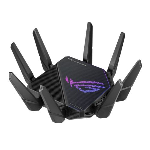 ASUS (GT-AX11000 PRO) ROG Rapture AX11000 Wireless Tri-Band Wi-Fi 6 Gaming Router, 10G LAN, 2.5G WAN, AiMesh, RangeBoost Plus, RGB - PC Gear UK