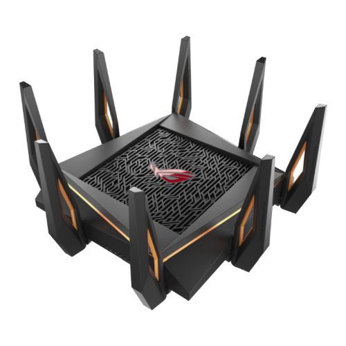 Asus (GT-AX11000) ROG Rapture AX11000 Wireless Tri-Band Gaming Wi-Fi 6 Router, 802.11ax, Quad Core CPU, AiMesh, RGB - PC Gear UK
