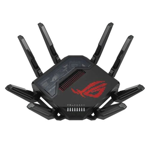 Asus (ROG Rapture GT-BE98) BE25000 Quad-Band Wi-Fi 7 Gaming Router, 2x 10G Ports, 2.5G WAN, Game Acceleration, AiMesh, RGB Lighting - PC Gear UK