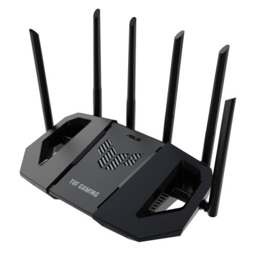 Asus (TUF-BE6500) TUF Gaming BE6500 Dual Band Wi-Fi 7 Extendable Gaming Router, 4x 2.5G Ports, USB, 4K-QAM, MLO, AiMesh - PC Gear UK