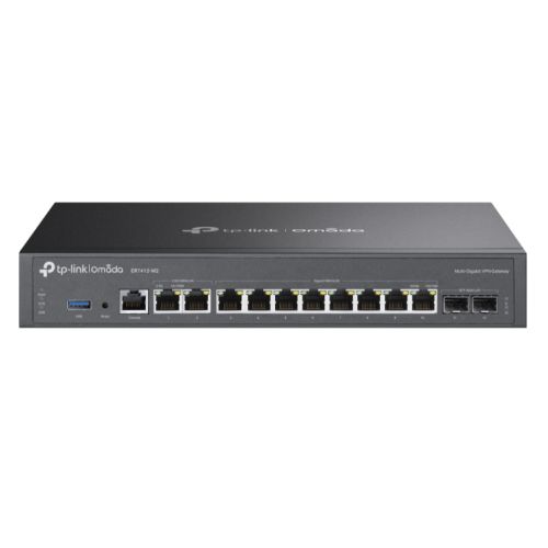 TP-LINK (ER7412-M2) Omada Multi-Gigabit VPN Router, Quad-Core CPU, 2x 2.5G WAN/LAN, 2x GB SFP, 8x GB RJ45, USB 3.0 - PC Gear UK