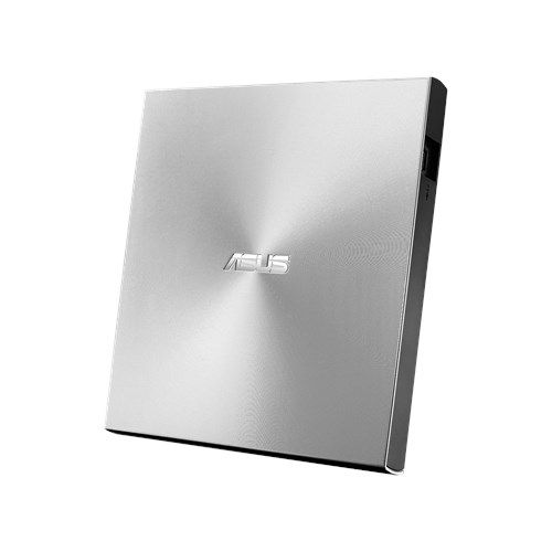 Asus (ZenDrive U9M) External Slimline DVD Re-Writer, USB-A / USB-C, 8x, Black, M-Disc Support, Cyberlink Power2Go 8, Silver - PC Gear UK