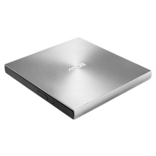 Asus (ZenDrive U7M) External Slimline DVD Re-Writer, USB, 8x, Silver, M-Disc Support, Cyberlink Power2Go 8 - PC Gear UK