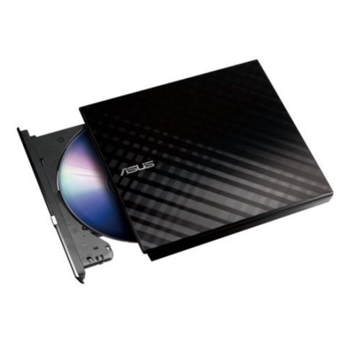 Asus (SDRW-08D2S-U LITE) External Slimline DVD Re-Writer, USB, 8x, Black, Cyberlink Power2Go 8 - PC Gear UK
