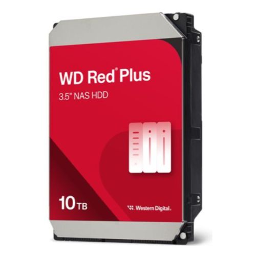 WD 3.5", 10TB, SATA3, Red Plus NAS Hard Drive, 7200RPM, 256MB Cache, OEM - PC Gear UK
