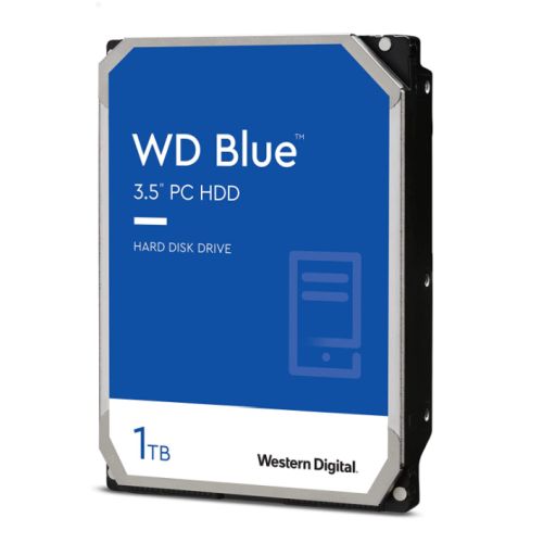 WD 3.5", 1TB, SATA3, Blue Series Hard Drive, 7200RPM, 64MB Cache, OEM - PC Gear UK
