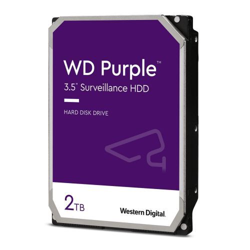 WD 3.5", 2TB, SATA3, Purple Surveillance Hard Drive, 64MB Cache, OEM - PC Gear UK