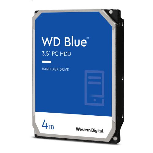 WD 3.5", 4TB, SATA3, Blue Series Hard Drive, 5400RPM, 256MB Cache, OEM - PC Gear UK