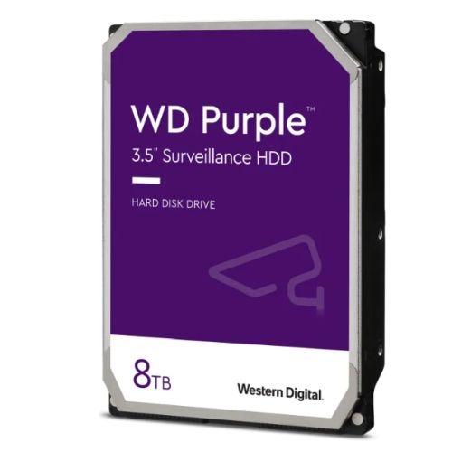 WD 3.5", 8TB, SATA3, Purple Surveillance Hard Drive, 256MB Cache, OEM - PC Gear UK