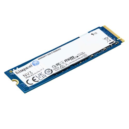 Kingston 1TB NV3 M.2 NVMe Gen4 SSD, M.2 2280, PCIe4, R/W  6000/4000 MB/s - PC Gear UK
