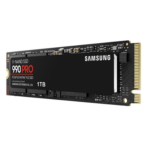 Samsung 1TB 990 PRO M.2 NVMe Gen4 SSD, M.2 2280, PCIe 4.0, V-NAND, R/W 7450/6900 MB/s, 1200K/1550K IOPS - PC Gear UK