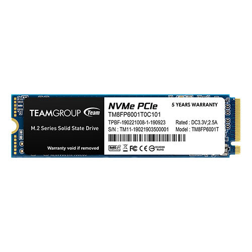 Team 1TB MP33 M.2 NVMe Gen3 SSD, M.2 2280, PCIe3, R/W 1800/1500 MB/s - PC Gear UK
