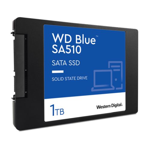 WD 1TB Blue SA510 G3 SSD, 2.5", SATA3, R/W 560/520 MB/s, 90K/82K IOPS, 7mm - PC Gear UK