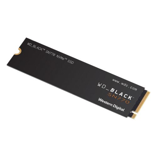 WD 1TB Black SN770 M.2 NVMe Gen4 SSD, M.2 2280, PCIe4, R/W 5150/4900 MB/s, 740K/800K IOPS - PC Gear UK