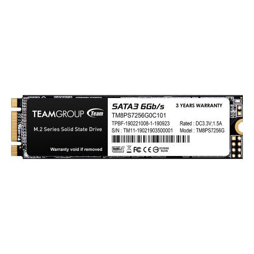 Team 256GB MS30 M.2 SATA SSD, M.2 2280, SATA3, R/W 500/400 MB/s - PC Gear UK