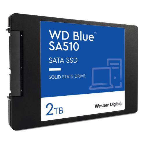 WD 2TB Blue SA510 G3 SSD, 2.5", SATA3, R/W 560/520 MB/s, 87K/83K IOPS, 7mm - PC Gear UK