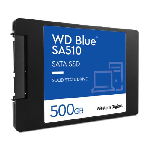 WD 500GB Blue SA510 G3 SSD, 2.5", SATA3, R/W 560/510 MB/s, 90K/82K IOPS, 7mm - PC Gear UK