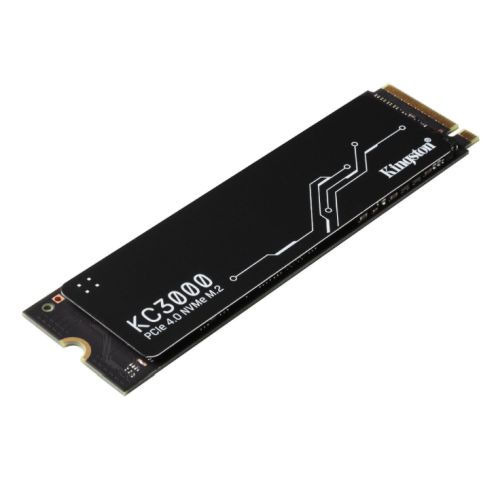 Kingston 512GB KC3000 M.2 NVMe SSD, M.2 2280, PCIe4, 3D TLC NAND, R/W 7000/3900 MB/s, 450K/900K IOPS, Aluminium Heatspreader - PC Gear UK