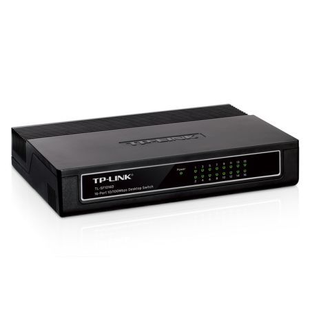 TP-LINK (TL-SF1016D) 16-Port 10/100Mbps Unmanaged Desktop Switch, Plastic Case - PC Gear UK