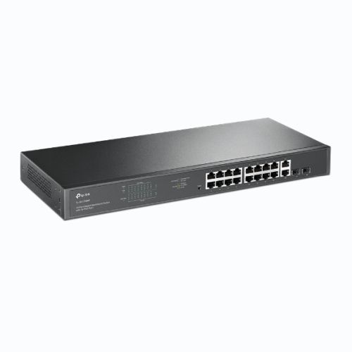 TP-LINK (TL-SG1218MP) 18-Port Gigabit Unmanaged PoE+ Rackmount Switch, 16-Port PoE+, 2 SFP Ports - PC Gear UK