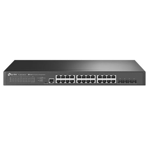 TP-LINK (SG3428X-M2) JetStream 24-Port 2.5GBASE-T L2+ Managed Switch with 4 10GE SFP+ Slots, Rackmountable - PC Gear UK