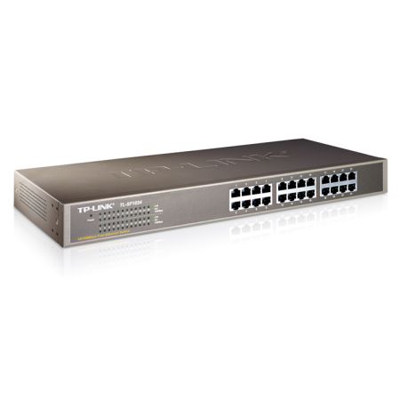 TP-LINK (TL-SF1024) 24-Port 10/100Mbps Unmanaged  Rackmount Switch, Steel Case - PC Gear UK