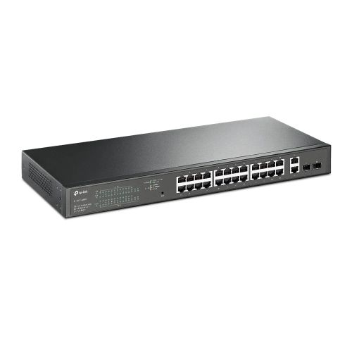 TP-LINK (TL-SG1428PE) 28-Port Gigabit PoE+ Easy Smart Switch, 24-Port PoE+, 2 SFP Ports, Rackmountable - PC Gear UK