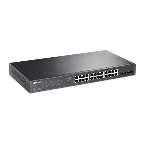 TP-LINK (SG2428P) JetStream 28-Port Gigabit Smart Switch with 24-Port PoE+, 4 GB SFP Slots, Rackmountable - PC Gear UK