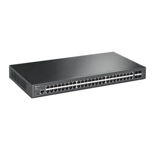 TP-LINK (SG3452) JetStream 48-Port Gigabit L2 Managed Network Switch with 4 SFP Slots, L2/L3/L4 QoS, Fanless, Rackmountable - PC Gear UK