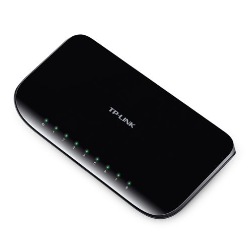 TP-LINK (TL-SG1008D) 8-Port Gigabit Unmanaged Desktop Switch, Plastic Case - PC Gear UK