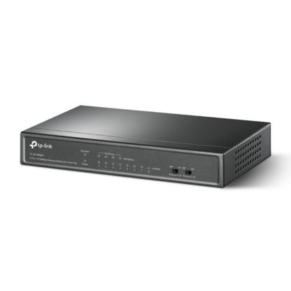 TP-LINK (TL-SF1008LP) 8-Port 10/100Mbps Unmanaged Desktop Switch, 4-Port PoE, Intelligent Power, Steel Case - PC Gear UK