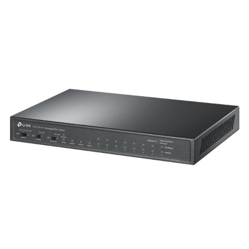 TP-LINK (TL-SL1311P) 8-Port 10/100Mbps + 3-Port Gigabit Desktop Switch with 8-Port PoE+, GB SFP Port - PC Gear UK
