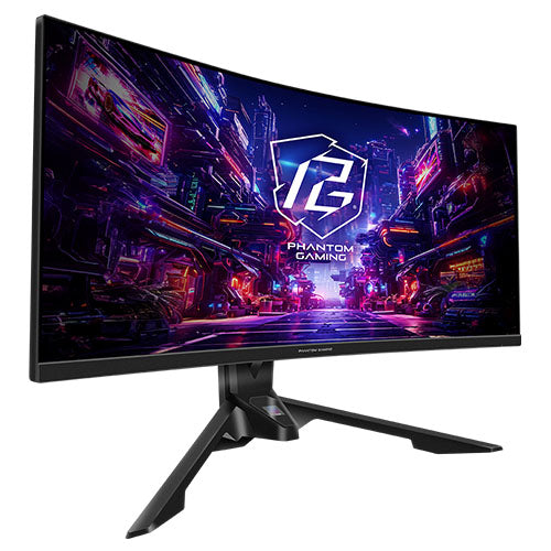 Asrock 34" WQHD Curved Gaming Monitor (PG34QRT3A), 3440 x 1440, 1ms, 2 HDMI, 2 DP, 180Hz, Mini-OLED, RGB, VESA - PC Gear UK